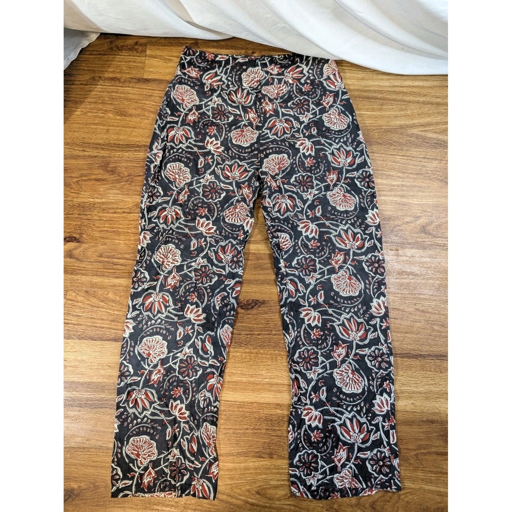 Zhennymph Size M Floral Straight Leg Pants Boho